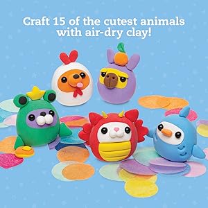 Animal Party Air Dry Clay