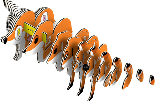 EUGY Fox 3D puzzle