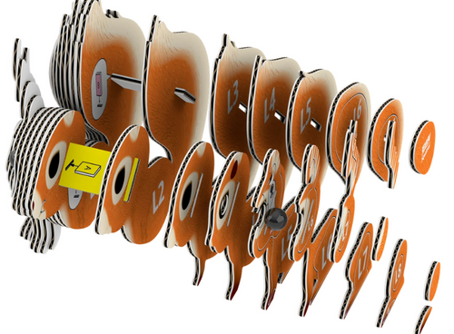 EUGY Squirrel 3d puzzle