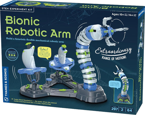 Box of Bionic Robotic Arm STEM experiment kit with robotic arm illustration