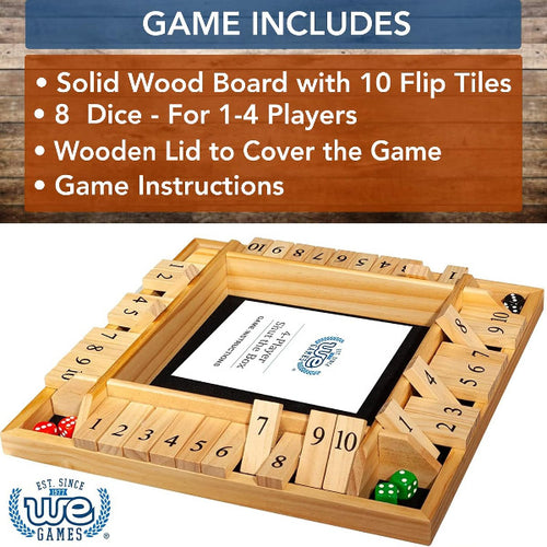 Shut the Box 4 Player with Cover