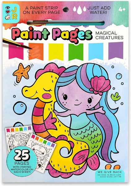 Magical Creatures Watercolor Paint Pages