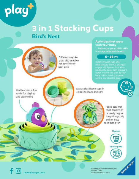 3 in 1 Stacking Cups Birds Nest