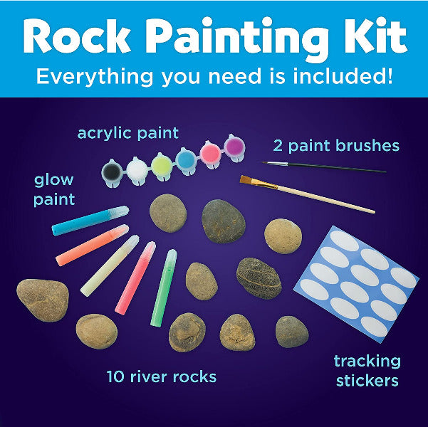 Deluxe Glow in the Dark Rock Painting Kit - Rock Painting - Art +